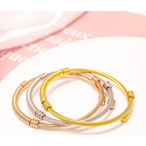1Pcs Titanium Steel Mouth Stainless Steel Bracelet with Encrusted Bracelet Screw Metal Bracelet