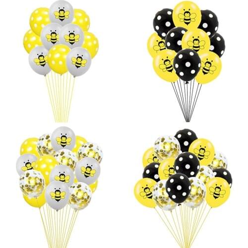 10/15pcs 12inch Cute Animal Bee Latex Air Balloons Wedding Birthday Party Decoration Baby Shower Decor Balloon Kid Toy Ball Gift