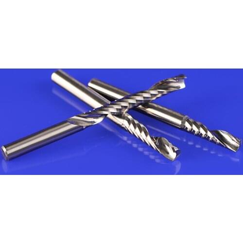 10pcs 4mm standard quality one spiral flute bits for Acrylic, nonmetal, Solid Carbide end mill Bits