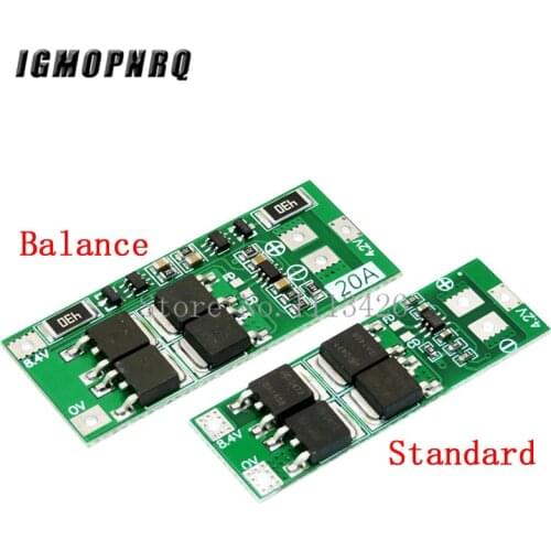 10pcs/lot 2S 20A 7.4V 8.4V 18650 Lithium battery protection board/BMS board standard/balance