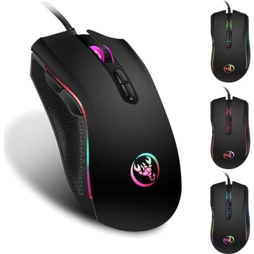 2020 Wired Upgraded version RGB Light 3200DPI Macro Programmable 7 Buttons Optical USB Wired Mouse Gamer Mice computer Gaming