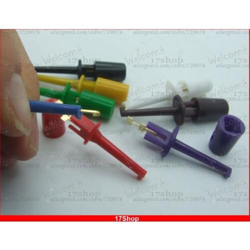 400PCS 8 color Test Hook Clip SMD IC SMT Grabbers Test Probes for Tube Testers