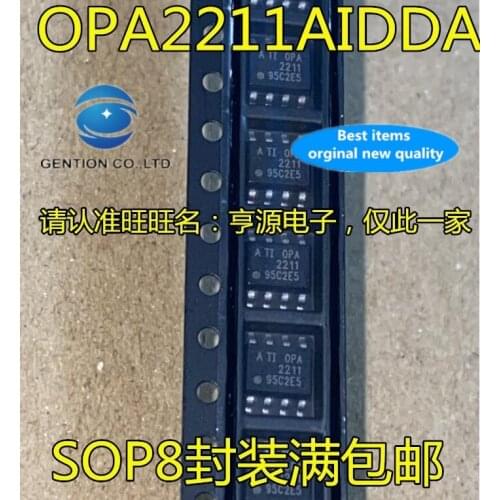 5PCS OPA2211AIDDA OPA2211AIDDAR OPA2211 SOP8 precision amplifier chip in stock 100% new and original