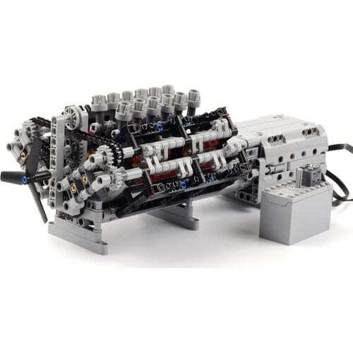 851Pcs MOC Variable Speed Motion Engine Bricks V12 Engine Building Block Model Small Particles Model Toy Gift Decor