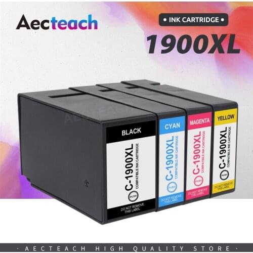 Aecteach new Compatible for Canon PGI1900 PGI-1900 Refillable Ink Cartridge Suit For Canon 1900XL MAXIFY MB2390 Inkjet Printer