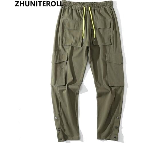 Vintage Cargo Pants Men Multi-Pocket Pants Hip Hop Harajuku SweatPants Baggy Joggers Fashion Casual Trousers Streetwear Clothing