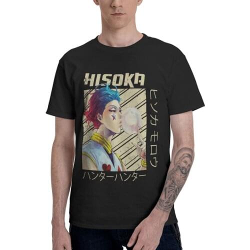 Hisoka Morow Hunter X Hunter Harajuku Tshirt Men Novelty Tee Tops 100% Cotton T Shirt Short Sleeve Anime Morou Manga Hxh T-shirt