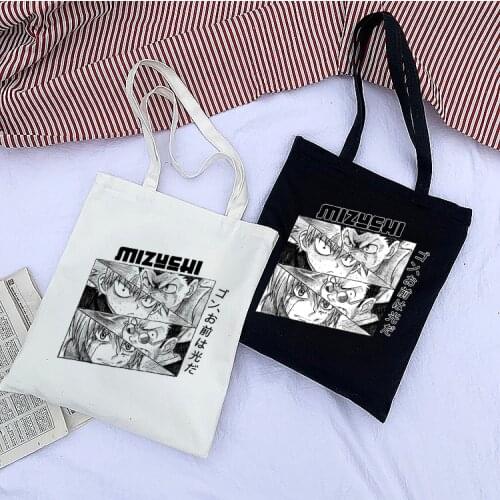 Hunter x hunter kurapika bags Cartoon Letter print Japanese winter new fashion punk canvas loose fun Vintage shoulder bags
