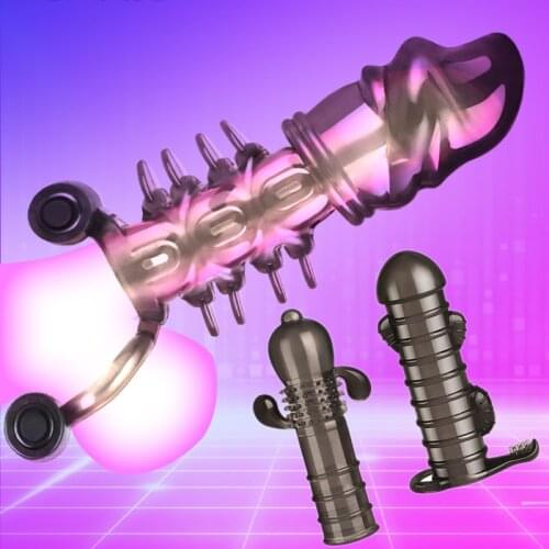 Sex Products Reusable Condom Crystal Cock Rings Adult Sex Toys Penis Sleeves Penis Extension Enlargement For Men Delay Condoms