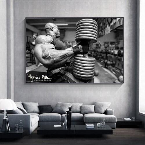 Oil Canvas Painting Ronnie Coleman Fitness GYM Sport Star Muscle Man Poster Prints Wall Art Pictures Living Room Home Decoration