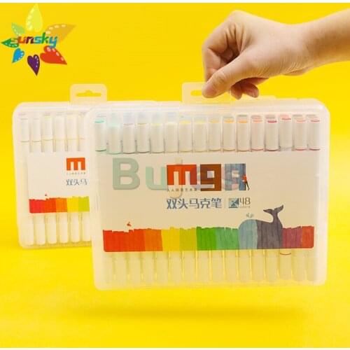 M&G Marker pen Alcohol ink Student painting special 24 36 48 color art student Double head gradient marker set art supplies