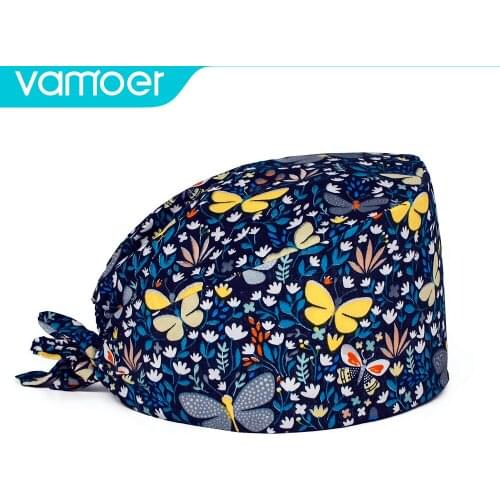 Medical scrub hat men High quality pure cotton medical surgical cap nurse hair care scrub cap beauty salon Pet care nursing cap