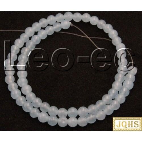 Natural 6mm white Jades Stone Loose Beads for Jewelry Making Strand 15" v1428