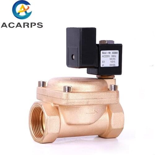1-1/2" High Pressure 1.6Mpa 0927 Normally Closed Brass Solenoid Valve With Energy Saving Module
