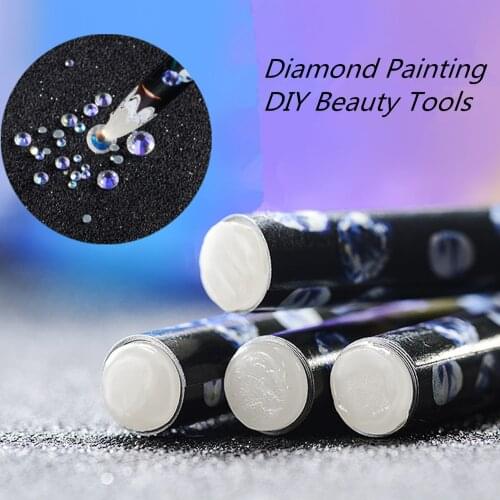New Diamond Painting Tools Acrylic Pencil Dotting Pen Wax Resin Rhinestones Gems Bead Nail Art Picking DIY Beauty Accessories