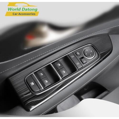 Car Window Lift Switch Panel Trim Cover Frame Stainless Steel Interior Accessories For Kia Forte Cerato K3 2019 2020