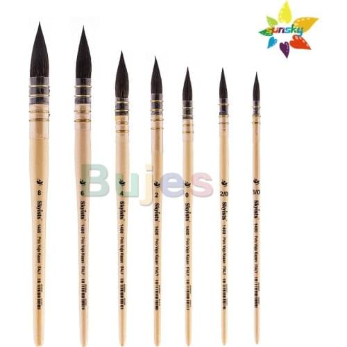 Original Skyists 1400 Squirrel hair Watercolor brush Round head Classical Mop brush Hand painted gouache watercolor brush