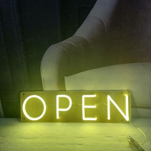 Open Custom LED Letters Neon Light Wall Decor for Bar Cafe Store Restaurant Hotel Doorway Neon Sign