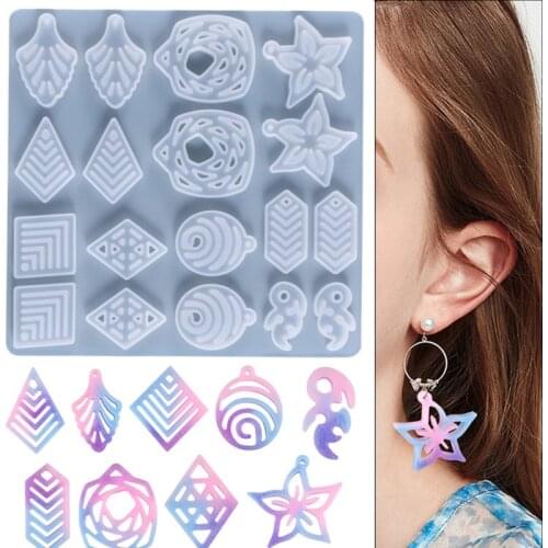 Necklace Earring Pendant Resin Molds Handmade Silicone Earrings Mold Drop Dangle Resin Earring Mold Jewelry Making Tools