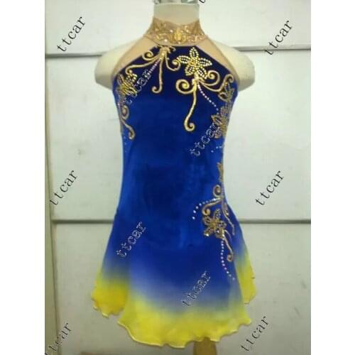 Crystal Custom Figure Skating Dress Girls New Brand Ice Skating Clothes For Competition DR4638