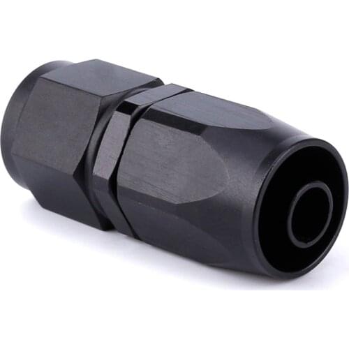 AN8 Straight Swivel Oil Fuel Gas Line Hose End Adaptor Black Fast Flow Fuel Oil Braided Hose Fitting TT101286