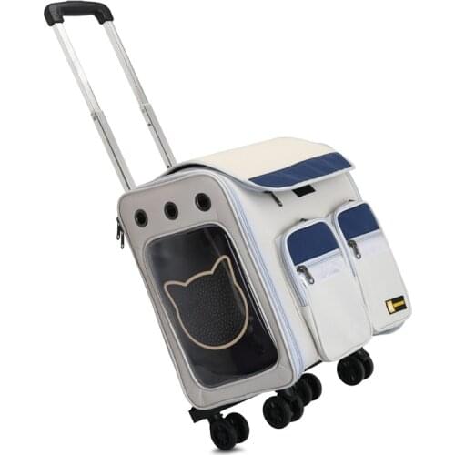 Pet Trolley Bag Cat Bag Outing Carry Bag Cat Cage Large Size Breathable Backpack Dog BackPack Dog Stuff Dog Backpack