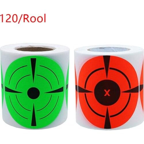125pcs/Roll Shooting Target Stickers Fluorescent Sticker Training Aiming Bow Hunting Arrow Dart Target Hitting Sticker Paper