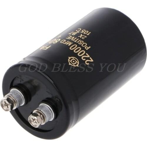 22000uF 80V Electrolytic Screw Capacitor Audio Amp Power Supply 50x80mm 105 Celsius Drop Shipping