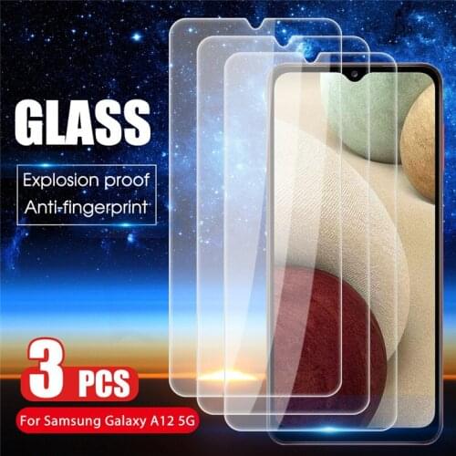 3PCS Tempered Glass For Samsung Galaxy A12 A41 A21 A71 A51 5G Glass Full Cover Screen Protector For Samsung A12 A71 Front Film