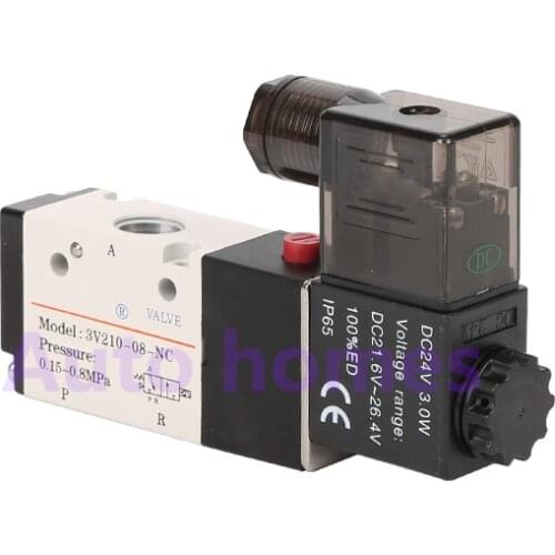 3V210-06 3V210-08 NO/NC Port 1/8" 1/4" Pneumatic Solenoid Valve 3/2 way control valve DC24V AC220V