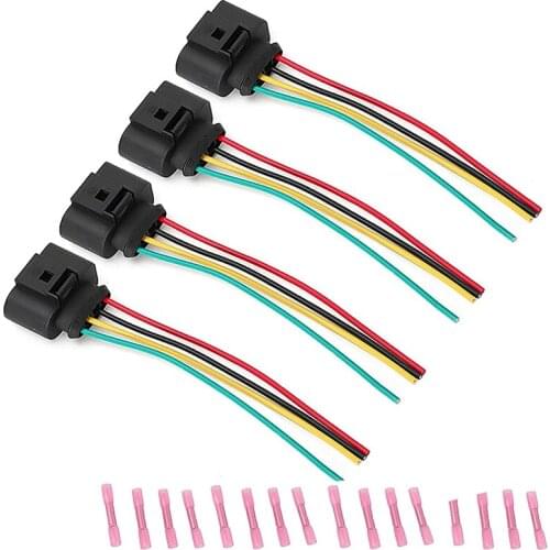 4 Pack Ignition Coil Connector Plug Harness for Passat A4 1.8T, 2.0T, 2.5L, 3.2L, 4.2L Ignition Coil Harness