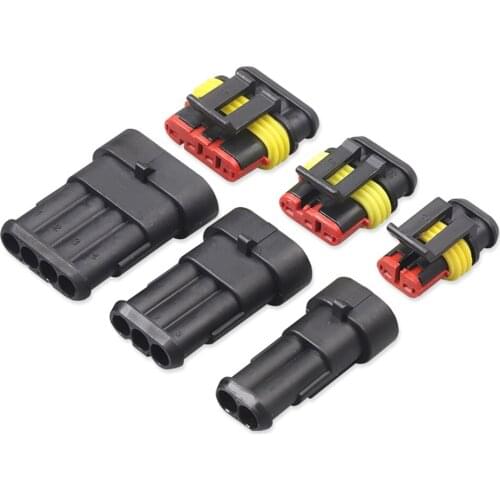 5Pcs Wire terminals Waterproof 1/2/3/4/5/6 Pin Way Seal Quad Bike IP68 electronics housing Auto Wire Connector Plug Terminals