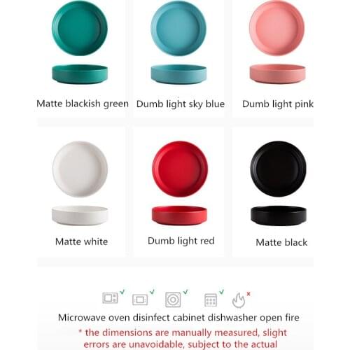 8 inch straight bowl salad oven kitchen Nordic ceramic rice bowl frosted breakfast oatmeal bowl