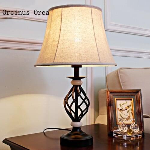 American modern minimalist iron desk lamp living room bedside lamp retro personality hollowed out desk lamp free shipping