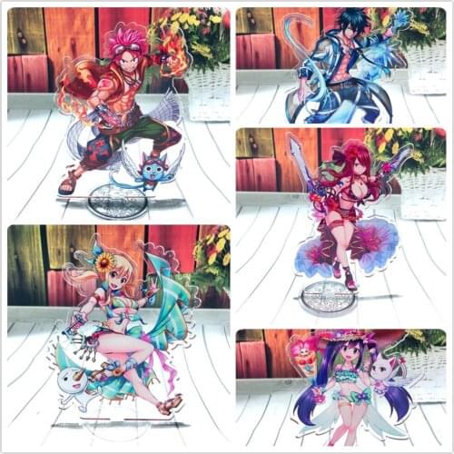 Anime FAIRY TAIL Natsu Lucy Erza Gray Wendy Acrylic Stand Figure Desktop Decoration Collection Model Toy Gifts Cosplay