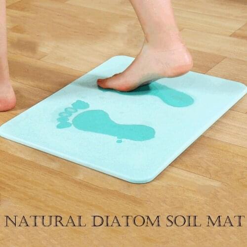 Bathroom Mat Anti-Slip Absorbent Diatom Mud Fast Drying Ultra Absorbent Mat Diatomite Soak Water Clean and Maintain