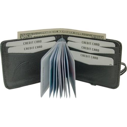 Ldh20 Genuine Leather Drawstring Card Wallet 20 Compartments