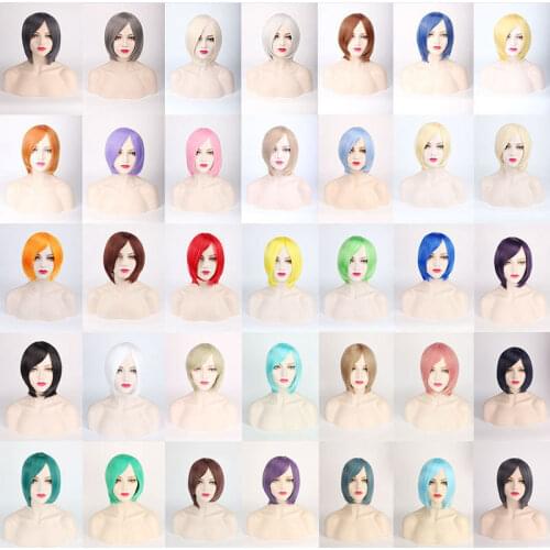 Ccutoo 14" Purple Short Bob Straight High Temperature Fiber Tokyo Ghoul Shuu Tsukiyama Synthetic Hair Cosplay Full Wigs