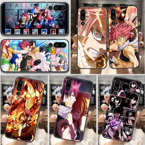 Fairy Tail Anime Phone Case For Huawei P Mate P10 P20 P30 P40 10 20 Smart Z Pro Lite black tpu cell cover pretty cover 3D coque