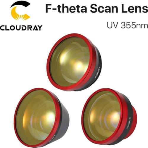 Cloudray 355nm UV F-theta Lens 175*175/250*250/300*300mm Working Area M85 Mount Thread for UV Galvo Marking System