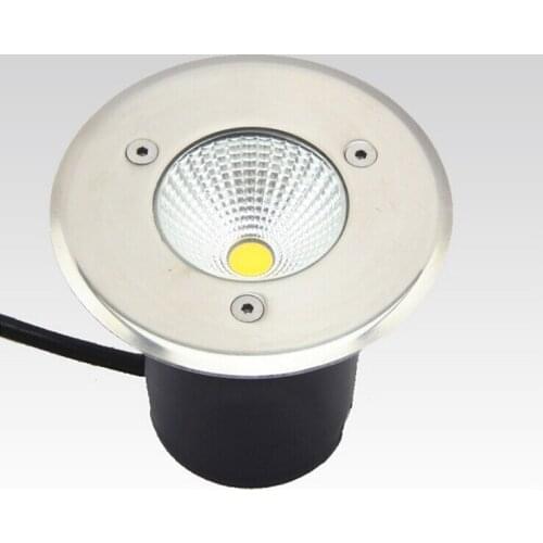 10W Buried Lamp COB LED Inground Light IP68 LED Underground Light Warm White/White/Red/Green LED Underground Lamp AC85-265V