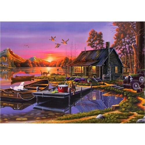KS Lakeside Cottage 2000 Piece Jigsaw Puzzle