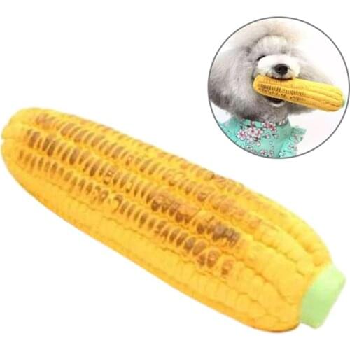 Pet Toy Bite Resistant Interactive Training Baked Corn Latex Dog Play Toy Chew Toy for Dogs