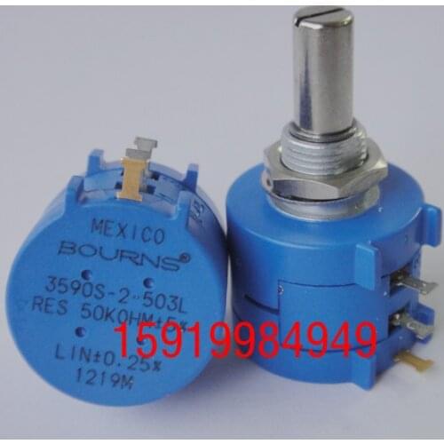 Imported 2W precision multi-turn potentiometer adjustable resistance 3590S-2-503L 50k switch