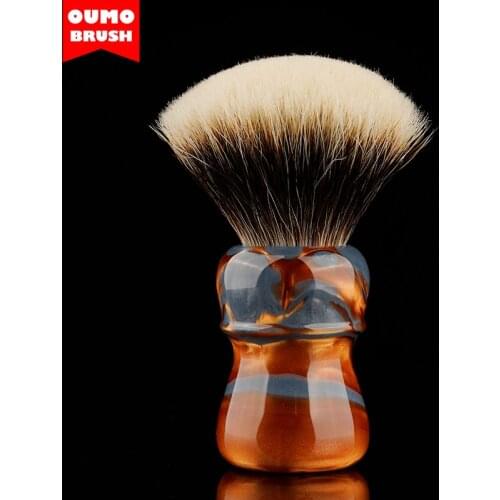 OUMO BRUSH-- Limited ‘Compass WOOD&RESIN’ 26mm shaving brush