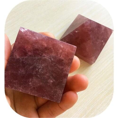 Beautiful natural strawberry crystal pyramid natural crystal energy healing
