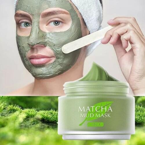 Matcha Green Clay Facial Mask Moisturizing Deep Hydrating Oil Control Volcanic Mud Wash Facial Mask Skin Care 85g