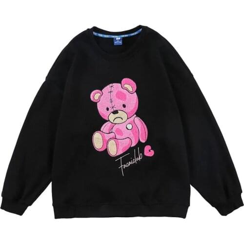 Harajuku Fashion Women Hoodies Winter Clothes Kawaii Cute Bear Anime Sweatshirt Teen Girls Aesthetic Long Sleeve Pullover 2021