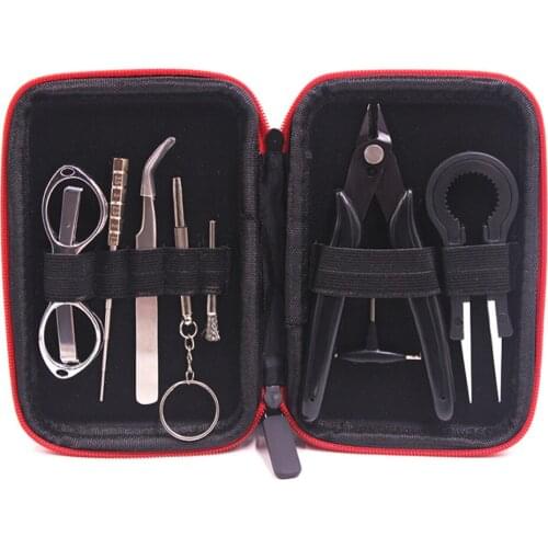 Cigarette Tool Kit DIY Atomizer Accessories 9 in 1 For RDA RDTA RTA E Cleaner Heaters Cigarette Tool DIY Tool Kit Bag