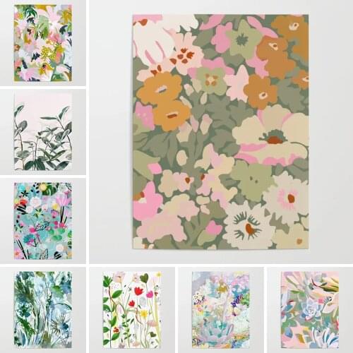 Wall Art Modular Greenhouse Flowers Canvas Painting Home Decoration HD Prints Watercolor Poster Living Room Framework Pictures